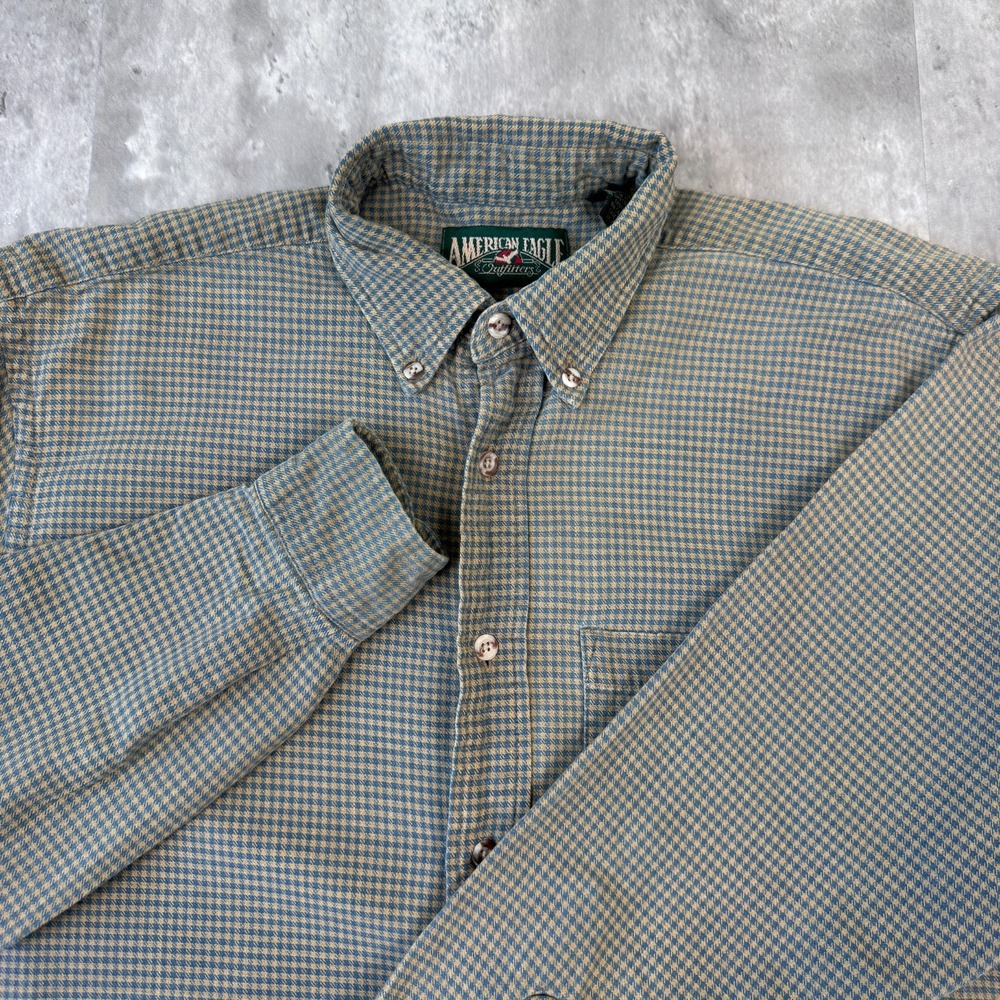 Vintage American Eagle Outfitters Shirt Mens Small Gingham Button Down 1990s